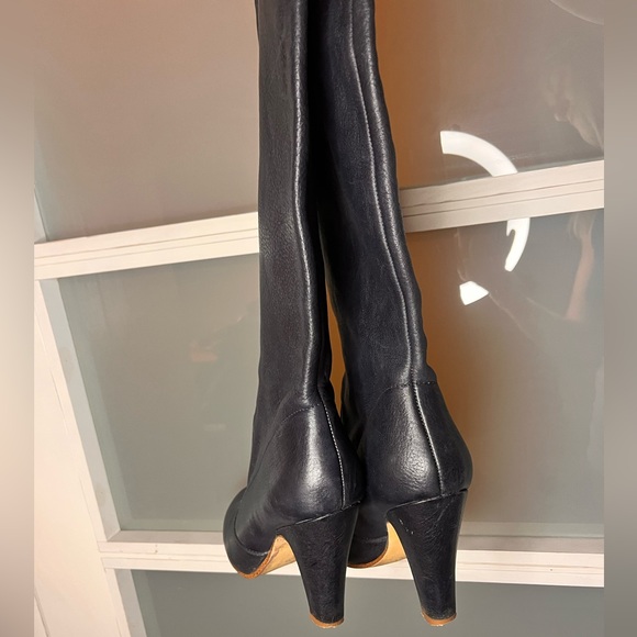 Dark Blue Aldo knee high boots - Picture 2 of 4